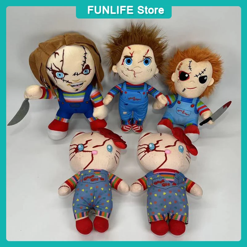 Chucky Hello Kitty Zombie Cosplay Plush Dolls Halloween Joker Terrifying Cat Toy Creative Resurrected Halloween Terrifying Toys