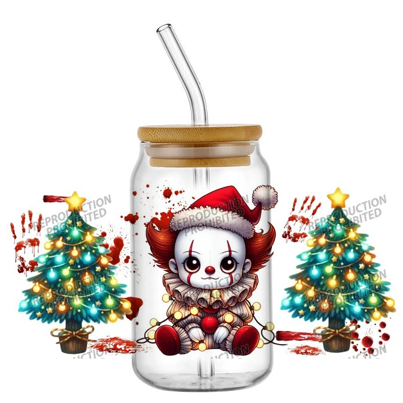 

Creativity Christmas Disney 16oz Libbey UV DTF Cup Wrap Transfer Custom Label DIY Logo Self adhesive Mug Decal Sticker