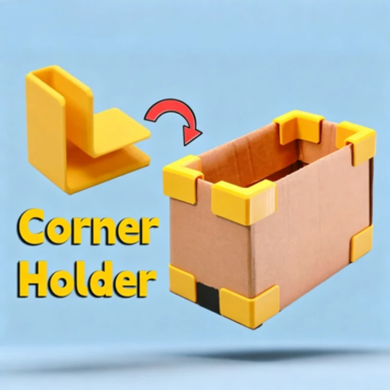 4PCS Box Corner Holder Clips Reusable Cardboard Box Fixed Corner Brackets DIY Carton Auxiliary Fixing Clips Storage Box Corner