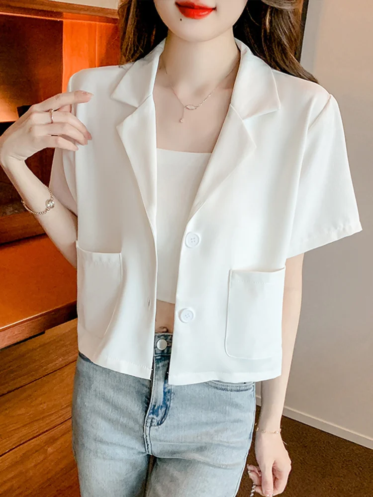 

Ladies Blazers High Quality Coat Elegant Sports Casual Fashion Spring Autumn Solid Color Clothing Oversized Business Lapel Long