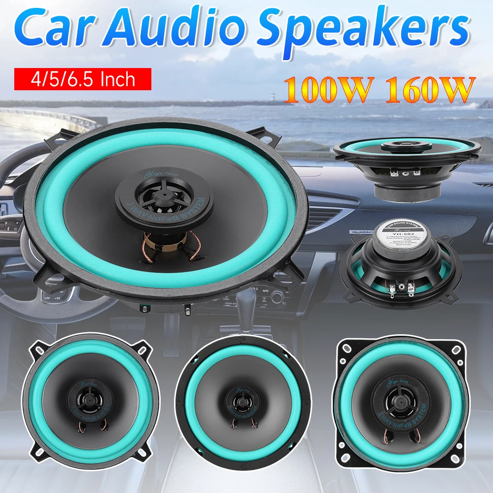 

6,5/5/4 дюйма 100 Вт/160 Вт Hi-Fi коаксиальный сабвуфер автомобильное аудио музыка полнодиапазонная частота универсальный автомобильный стереодинамик
