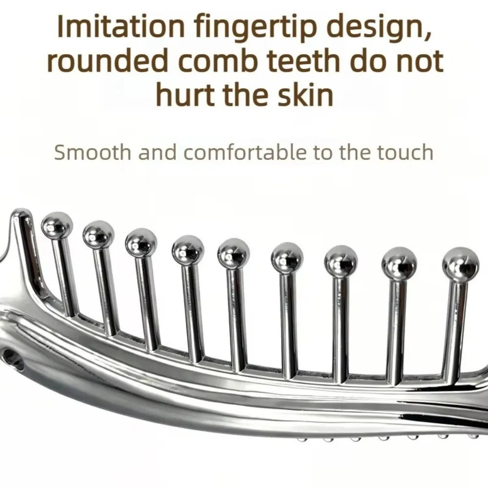 Protable Portable Manual Head Massager Deep Relaxation Upgrade Version Scalp Comb Alloy Massage Comb Facial Tool