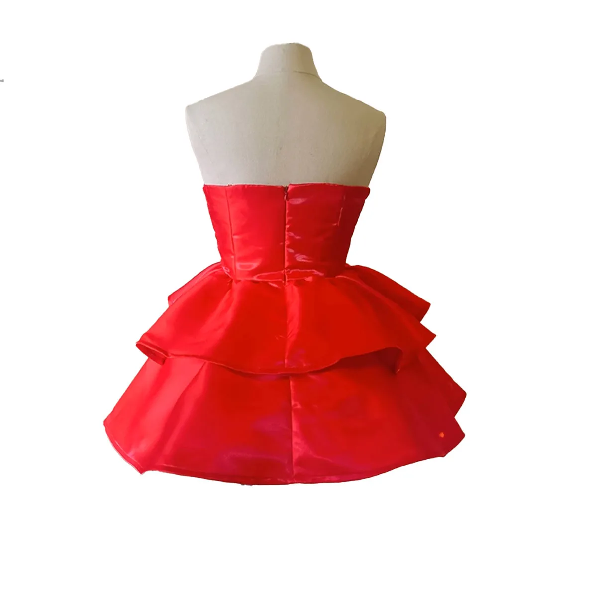 Tailored lolita  cosplay costumes red bandeau skirt pleated stacked dress skirt