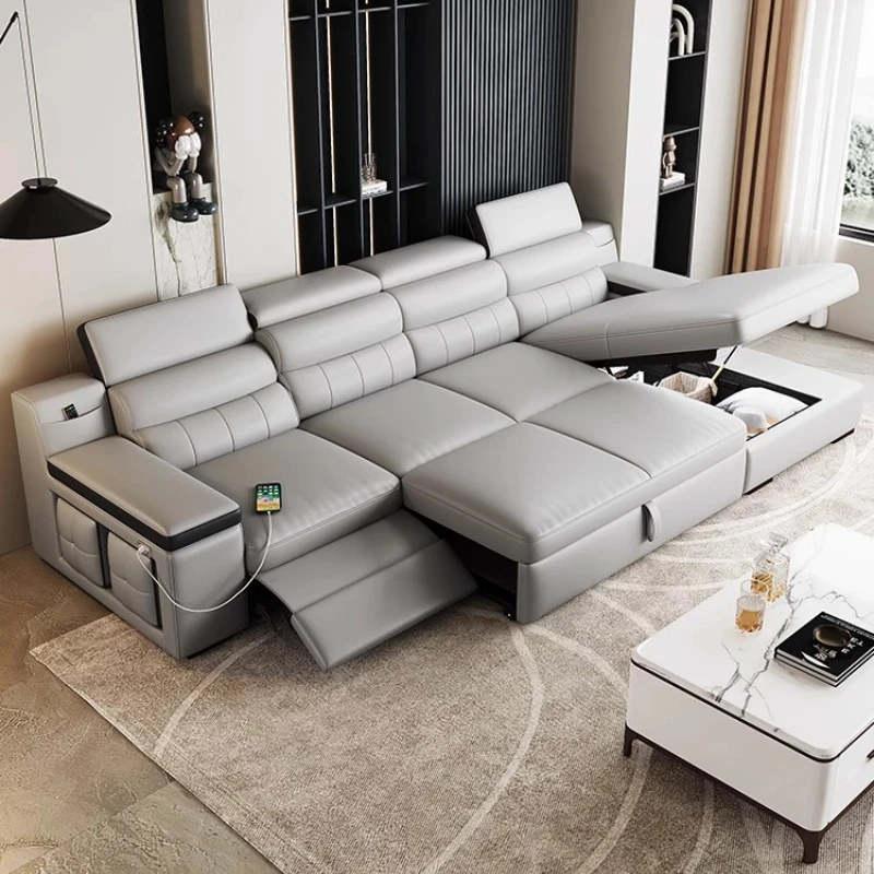 

Genuine Leather Sofa Living Room Ajustable Lounge Foldable Sofa Reclinable Relax Modular Meubles De Maison Salon Furnitures
