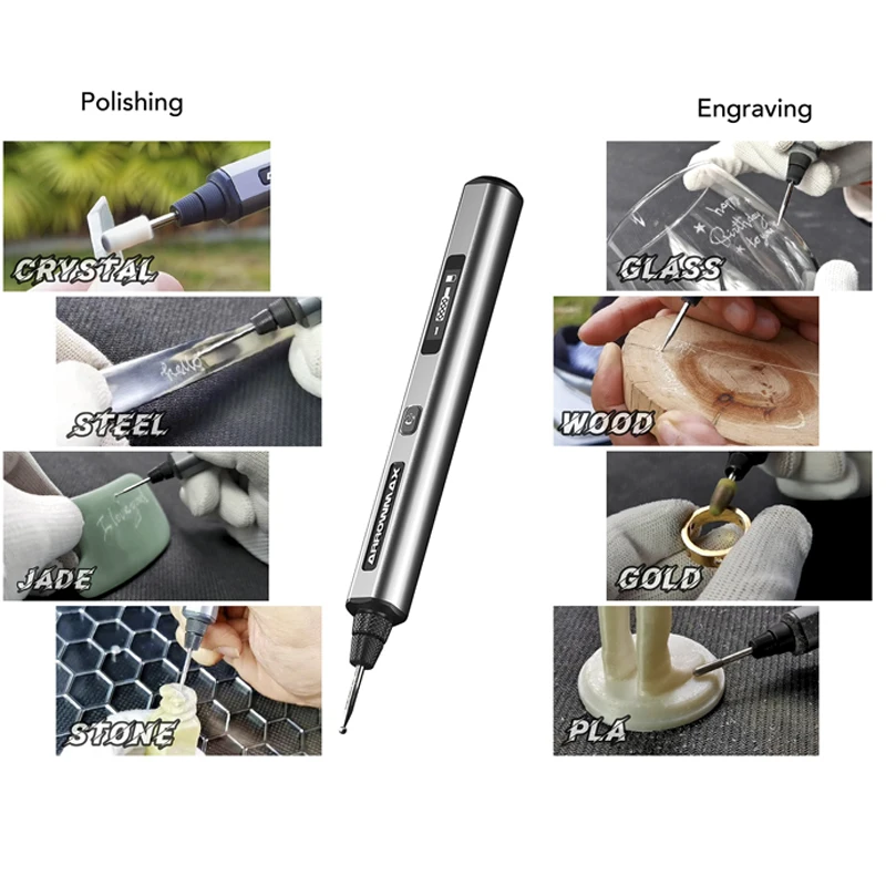 ARROWMAX Smart Rotary Tools Electric Engraving Pen Wireless Grinder for Carve Engrave Polishing Grind Home DIY SGS Pro Plus