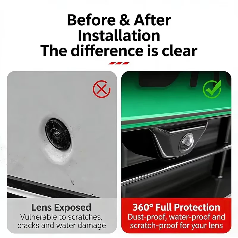 2Pcs Car Camera Protective Cover Anti-Scratch Lens Hood Auto Accessories For MG ZS MG4 MG5 MG7 HS