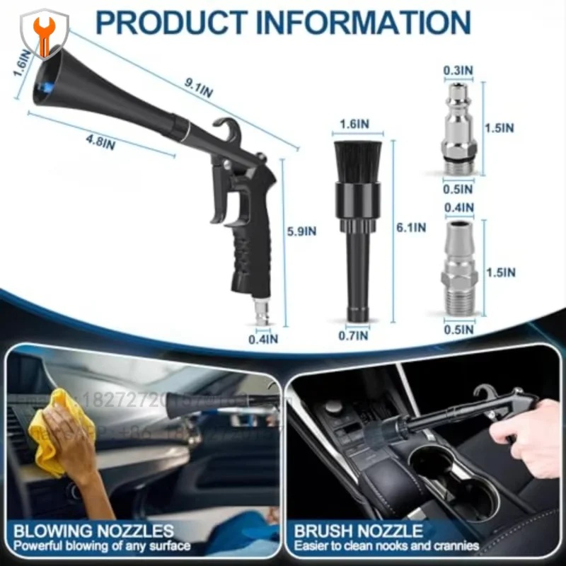 Industrial grade interior cleaning gun, watering can dust, car engine start, car interior spray tornado, car cleaning kit