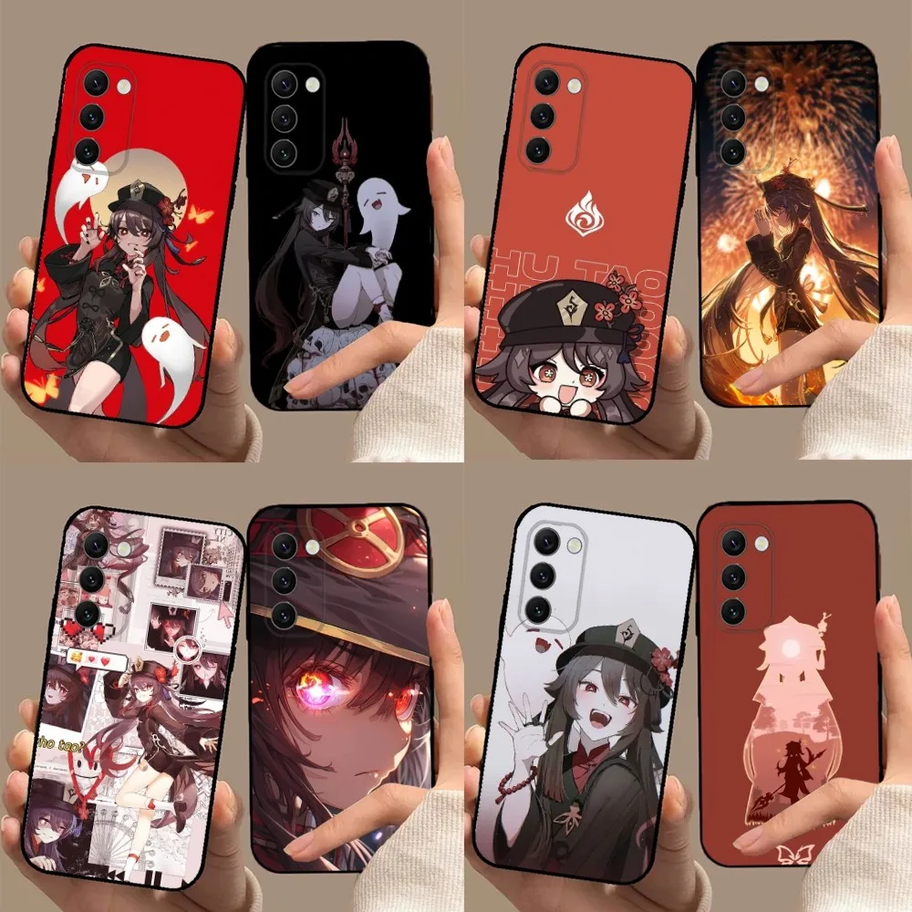 

Genshin Impact HuTao Phone Case For Samsung Galaxy A13,A21s,A22,A31,A32,A52,A53,A71,A80,A91 Soft Black Cover