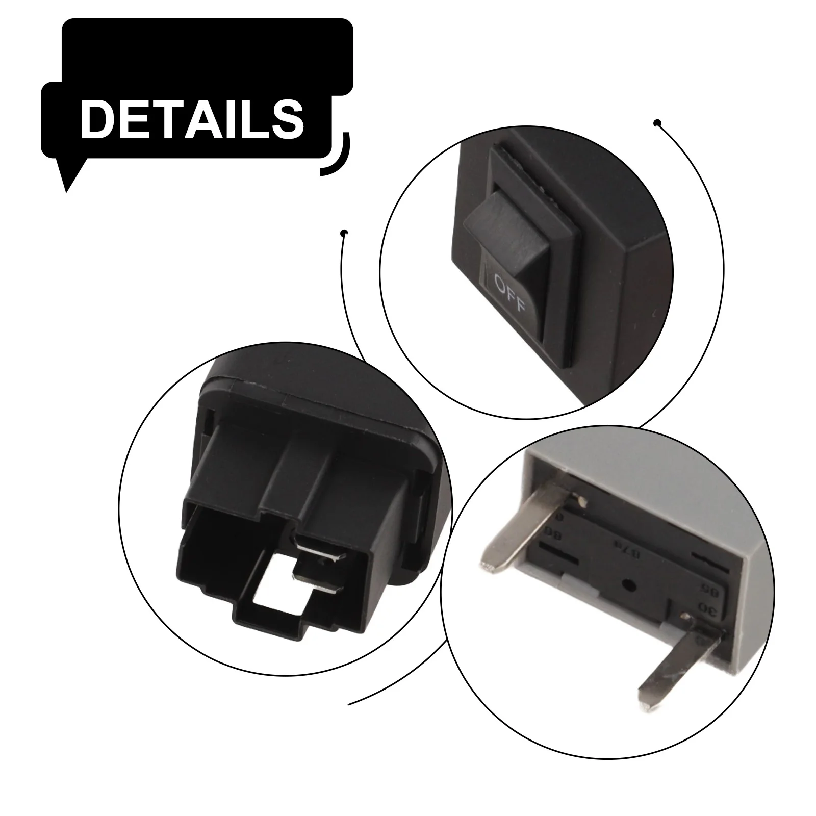 Relay Bypass Switch Kit 6pcs 9038A for Testing Fuel Pump Operation Independent of Ignition System with Relay Extractor