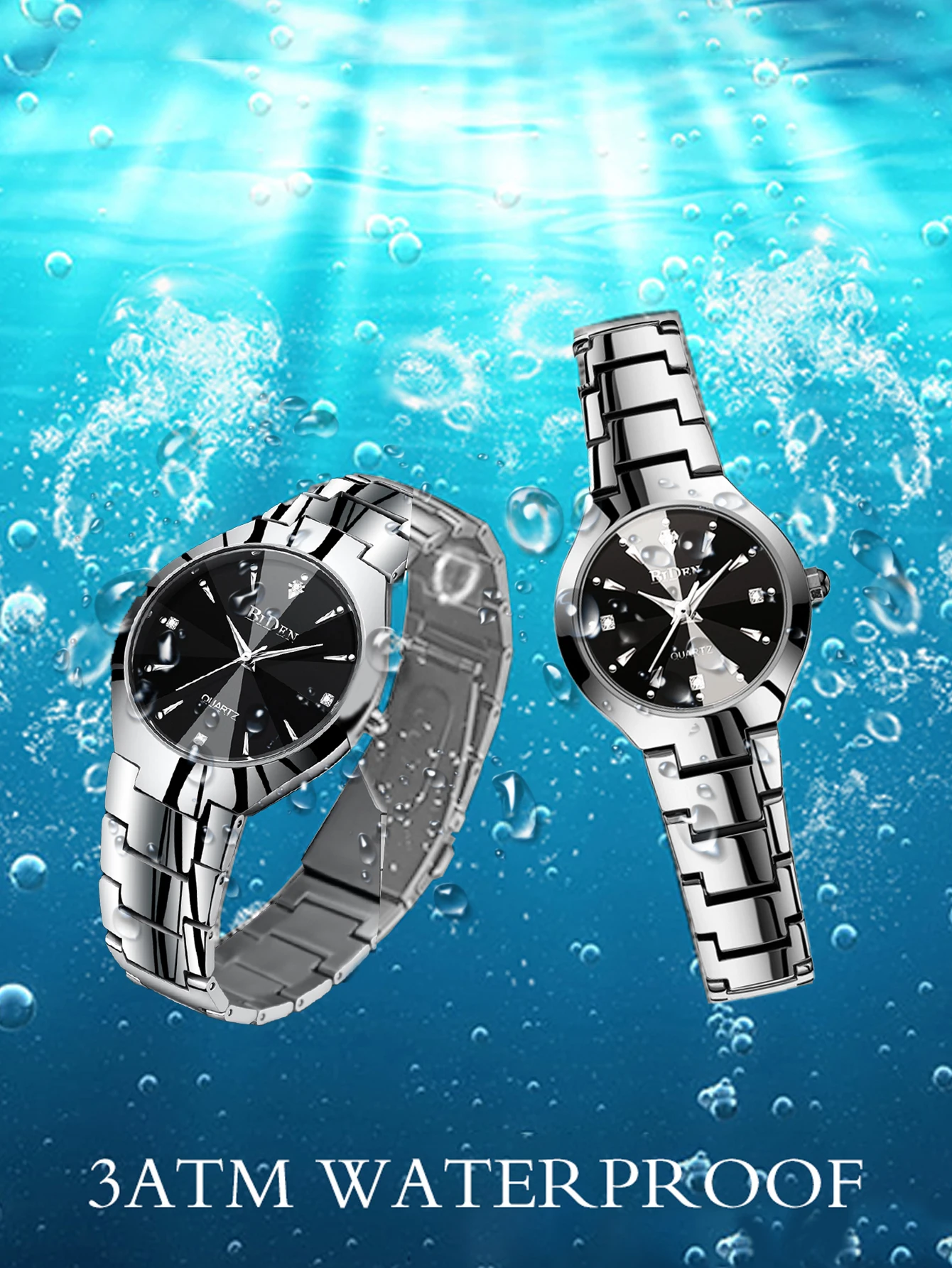 Reloj de pareja BIDEN, reloj de cuarzo informal a la moda para mujer y hombre, reloj para hombre y mujer, regalo con fecha para amante