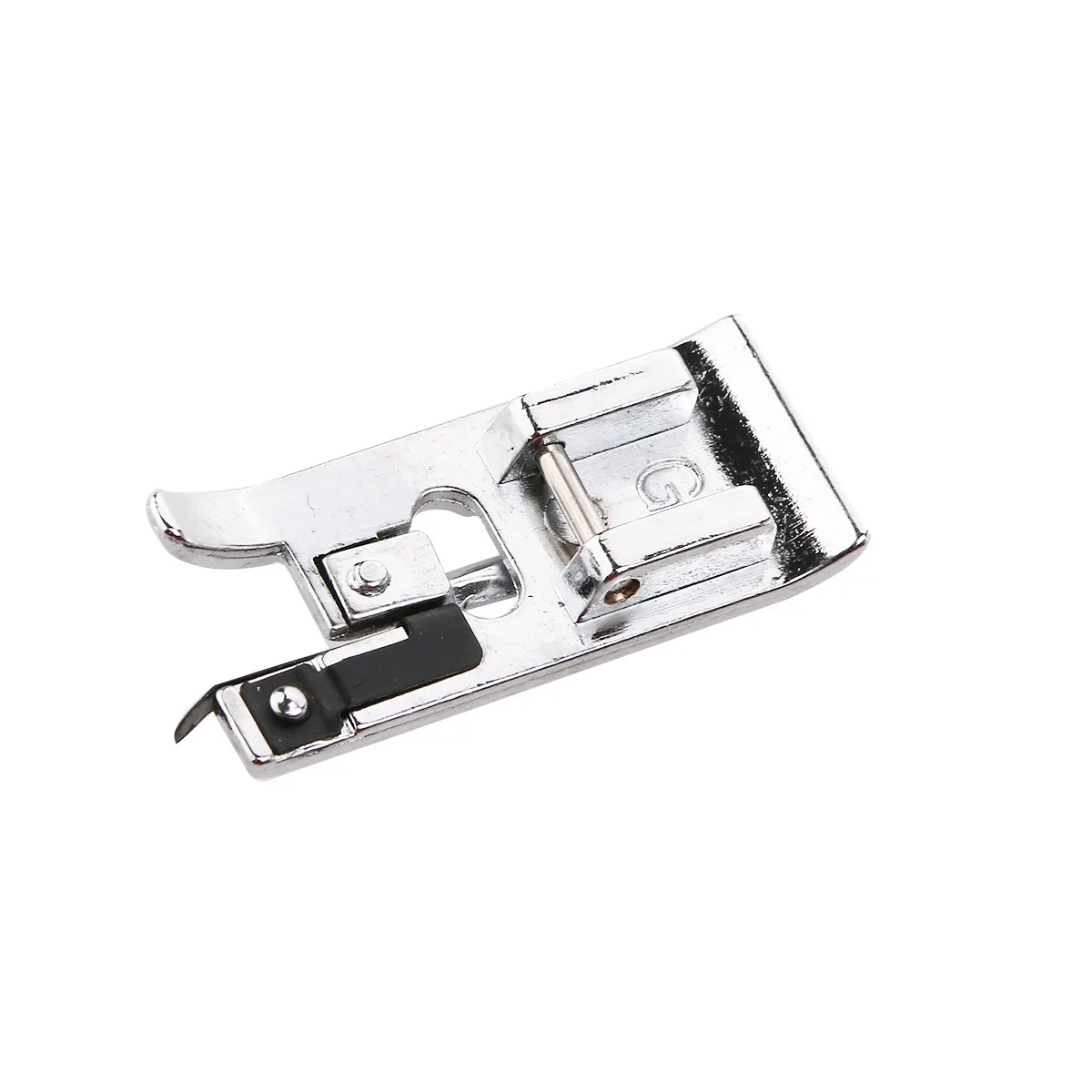 Side Cutter Presser Foot Silver Hard Metal for Low-Shank Sewing Machines Overlock Stitch Seam Finish Professional Edge