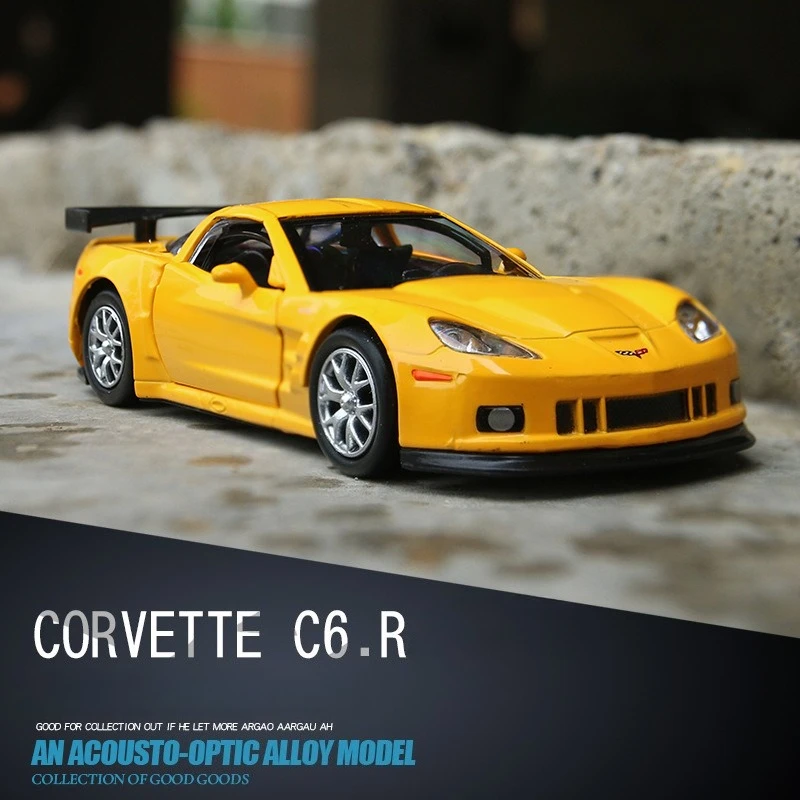 1:36 Chevrolet Corvette C6R C7 High Simulation Exquisite Diecasts Toy Vehicles Car Styling Sports car Alloy Model Toy Pull Back