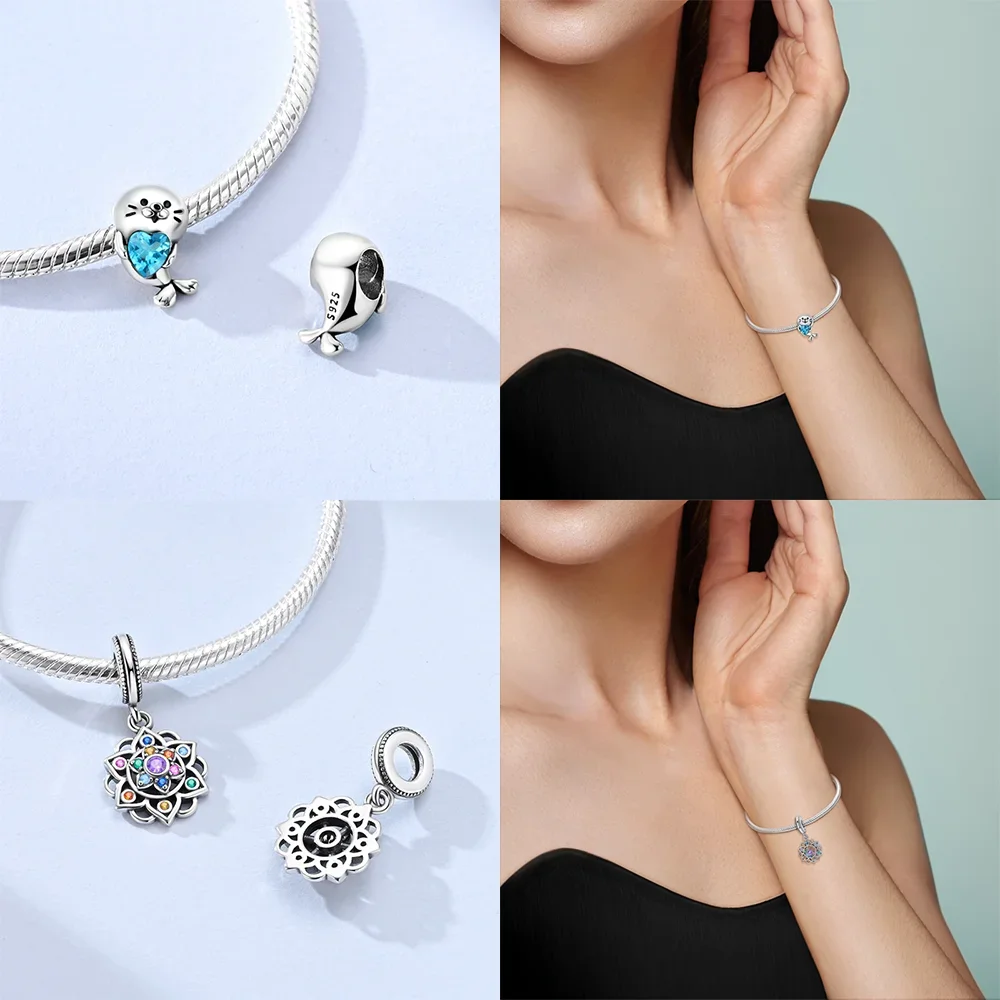 925 Sterling Silver Airplane Suitcase Charms Beads Fit Original Bracelets Bag Keychain Charm Bead Pendant Diy Women Jewelry Gift view 3