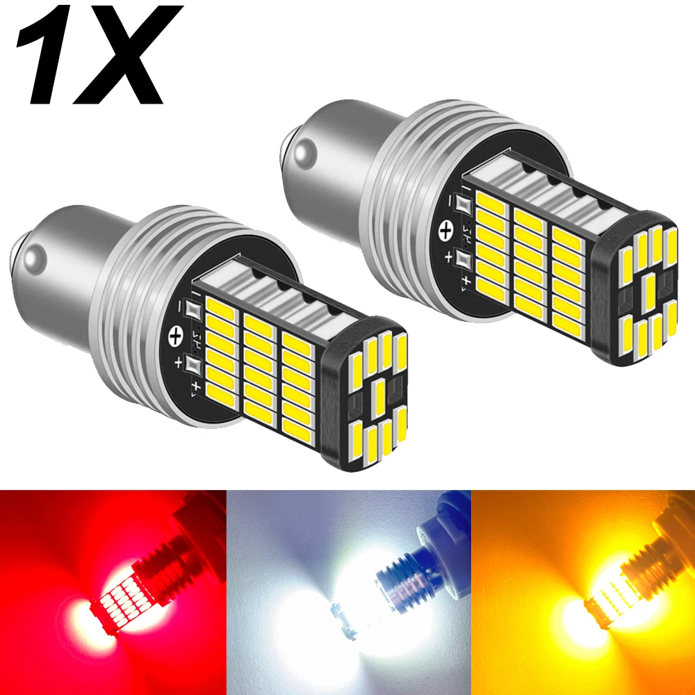 

1X P21W LED White 1156 Ba15s PY21W BAU15S P21/5W BAY15D 7443 3157 7440 T20 Turn Signal Stop Parking Daytime Running Lights 12V