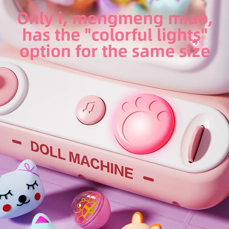 DIY Doll Machine Kids Coin Operated Play Game Mini Claw Catch Toy Crane Machines Music Doll Children Xmas Gifts Toys Boy Girls