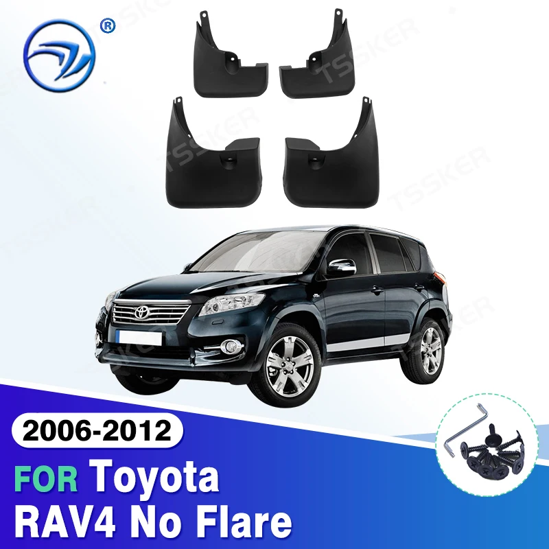 Set Mud Flaps For Toyota RAV4 No Flare 2006-2012 Mudflaps Splash Guards Mud Flap Mudguards Fender 2007 2008 2009 2010 2011