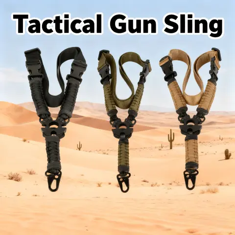 Imbracatura tattica per fucile Paracord Imbracatura monopunto palmata in nylon con regolazione rapida della lunghezza Multifunzionale per la caccia all'aperto