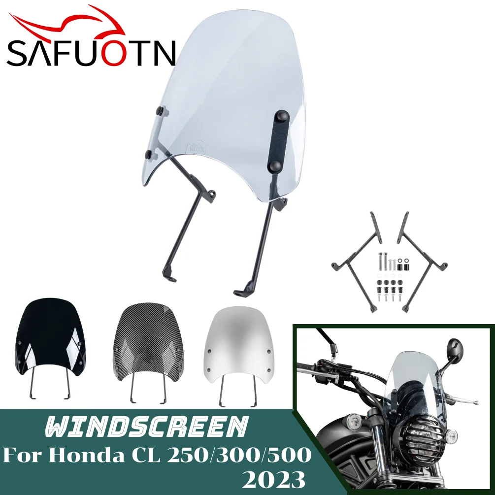 

CL250 CL300 CL500 Sport Touring Windshield Windscreen For Honda CL 250 300 500 2023 Motorcycle Wind Deflector Shield Screen