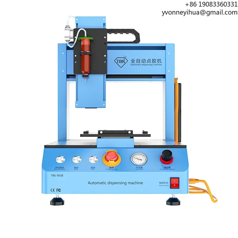 

TBK 983B Automatic UV Waterproof Glue Dispenser Machine For Mobile Phone LCD Glass Scratch Polishing Repair Use