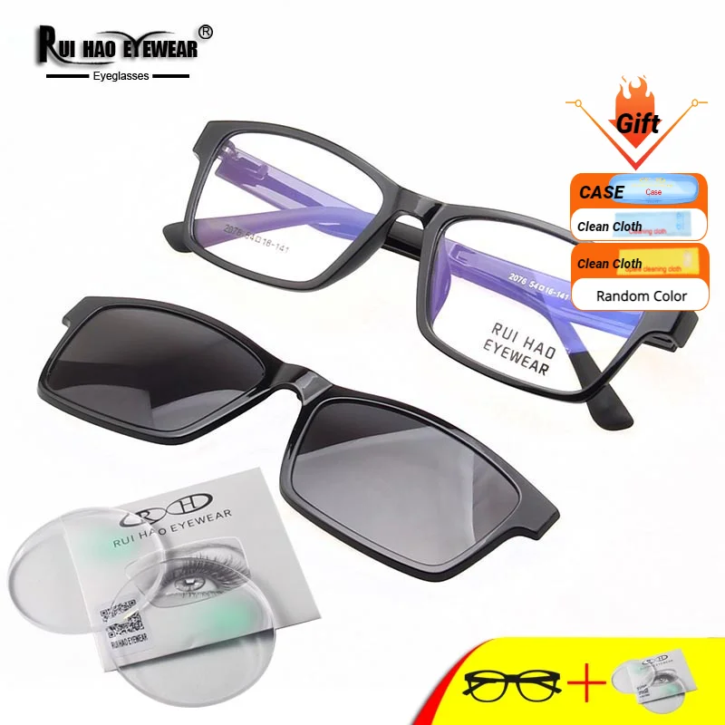 

Rectangle Prescription Eyeglasses Men Women Retro Glasses Frame Customize Resin Lenses Concise Business Spectacles 2076