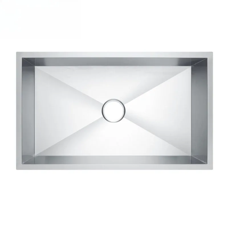 right-angle under-counter large single sink kitchen sink, handmade sink