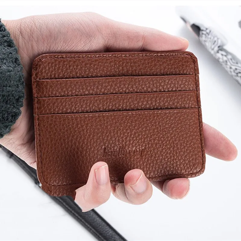 New Men's Wallet Male Thin Mini ID Credit Card Holder Small Cardholder Purse For Women Men Business Card Wallet