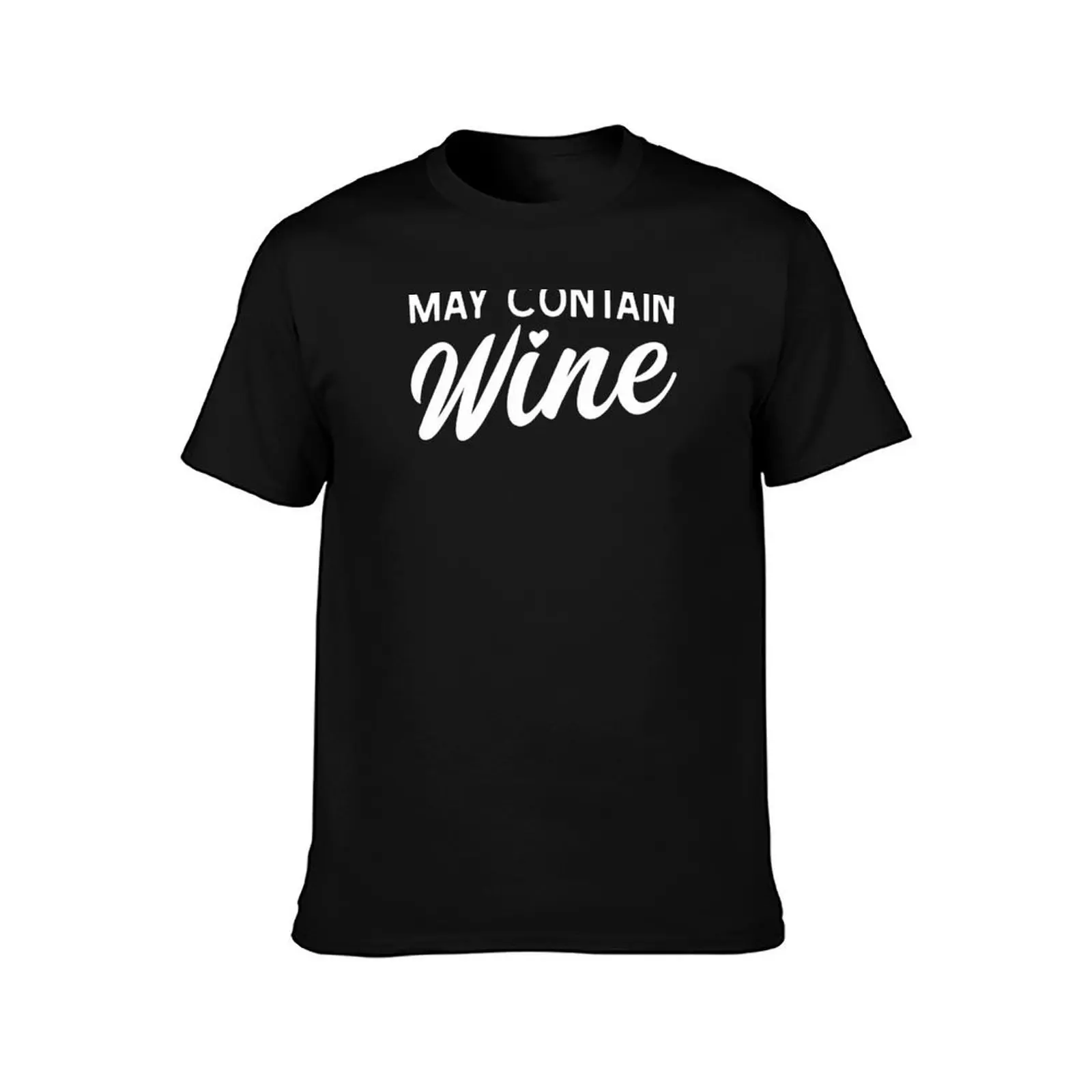 May Contain Wine Funny Gift For Wine Lover Mom Wife Women Cute Graphic T-Shirt Summer Casual Cotton Tee Vintage Graphic Print