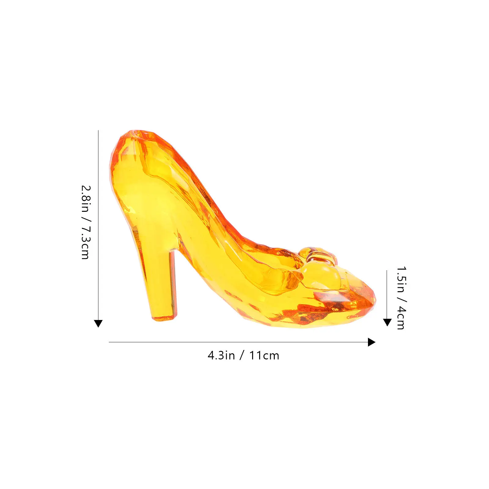 Acrylic Crystal Shoe Decor Realistic High Heel Ornament Stylish Transparent Desktop Table Home Office Decor Gift for Her Holiday