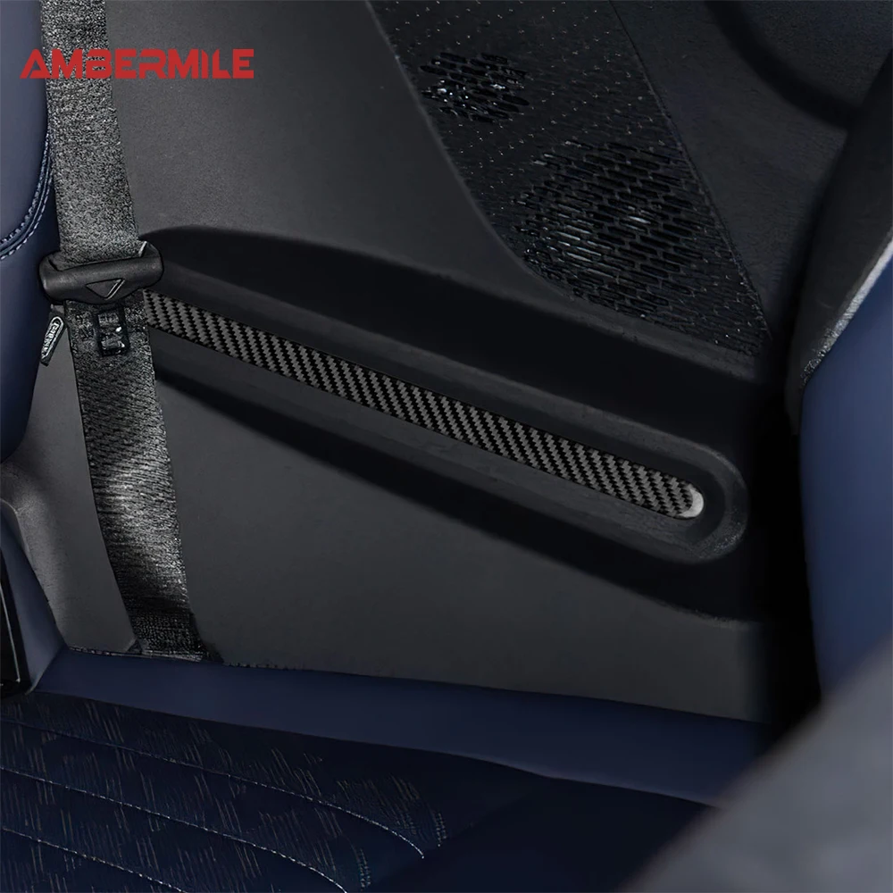 For Mini S F66 F67 2024 2025 Car Door Decorative Strips Interior Sticker Real Soft Carbon Fiber Panel LHD RHD