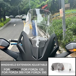 Motorcycle Windshield Extension Adjustable Spoiler Deflector For HONDA For Forza 125 For Forza 300 For Forza 350 750 NSS 350