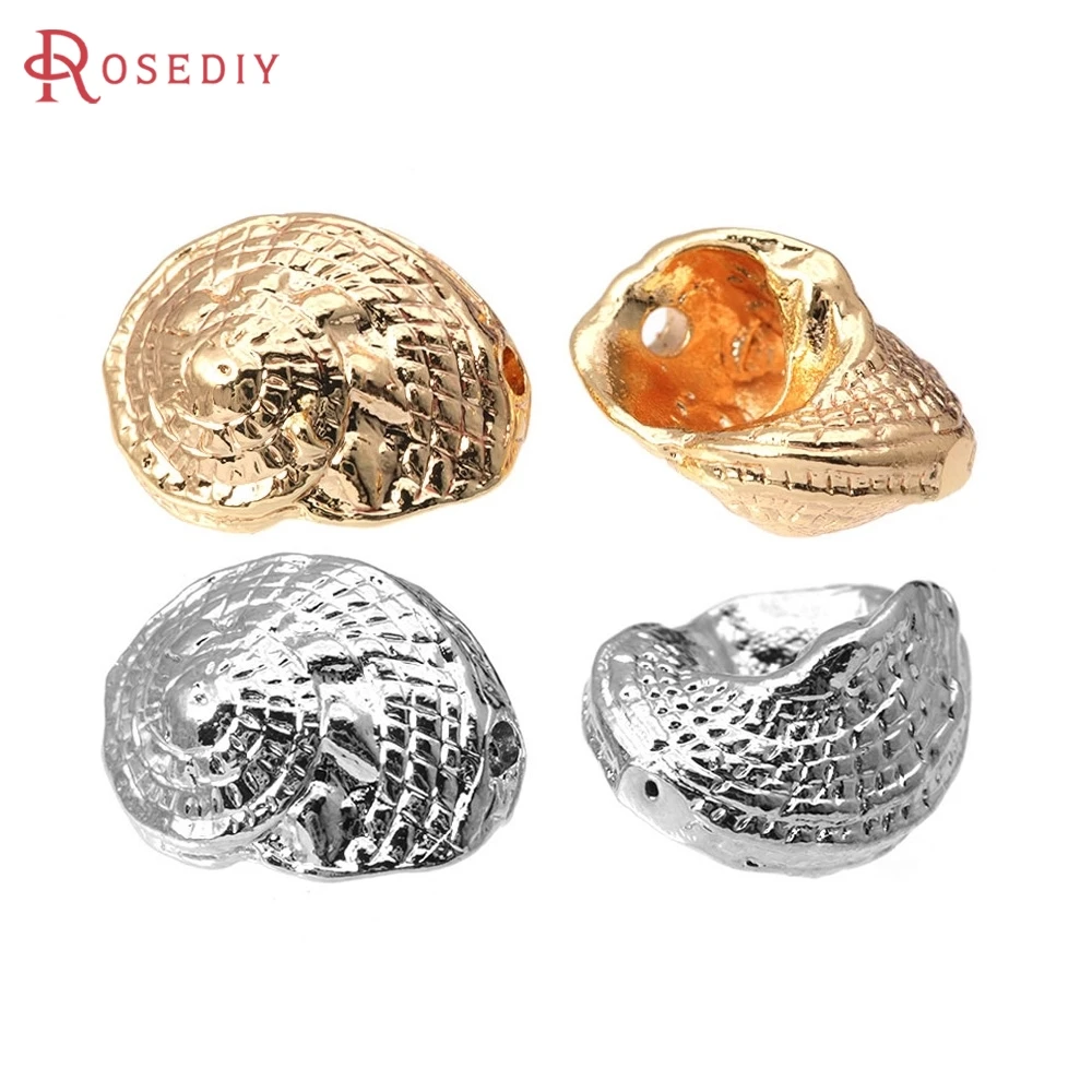 

6PCS 18K Gold Color Brass Conch Seashells Charms Pendants High Quality Diy Necklace Earrings Charms Jewelry Making Accessories