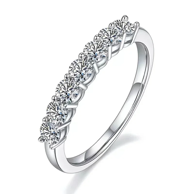 Ewya Luxus Designer 0,7 ct Moissan ite Ringe für Frauen Sterling Silber Schmuck Verlobung Braut Ehering Ring Geschenk