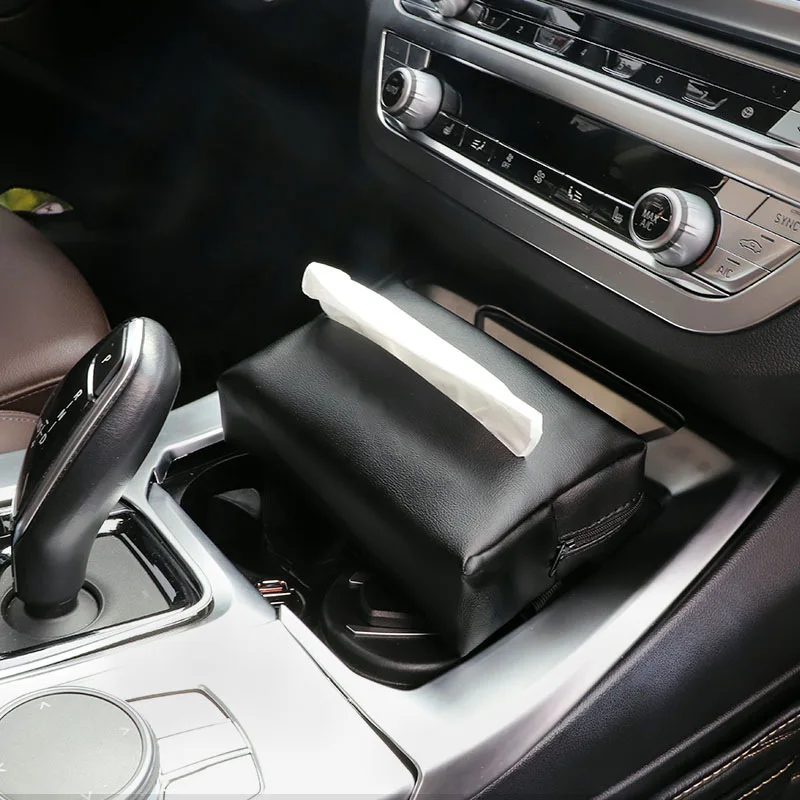 Scatola di fazzoletti per auto scatole di fazzoletti di nuovo stile scatola di braccioli per auto creativa sedile posteriore appeso borsa di fazzoletti fissi accessori per la decorazione dell'auto