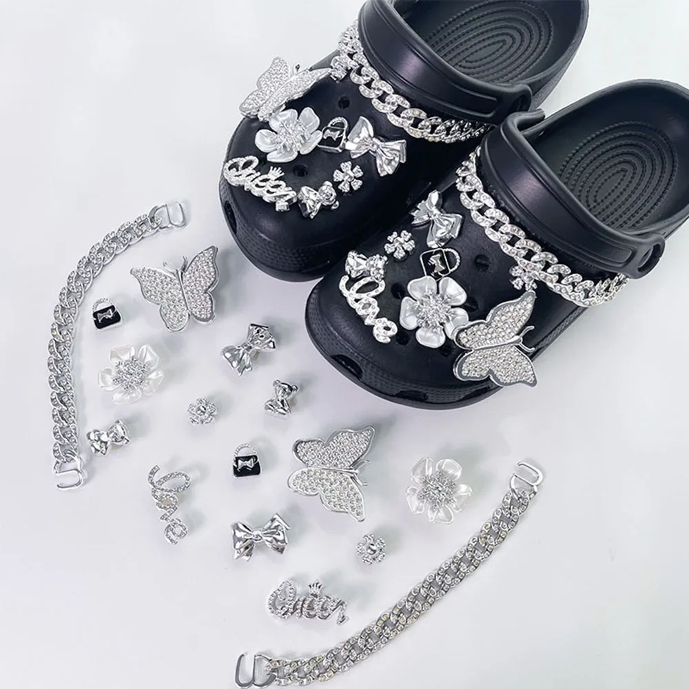 Bling Shoe DIY Charms for Crocs Garden Shoes Buckle Set Women Shoe Pins Removable Accessories Fashion Slipper DIY Decorations view 4