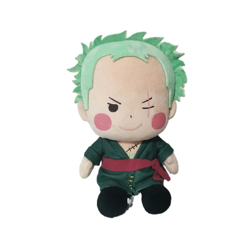 Brinquedos de pelúcia para crianças, bonecas fofas dos desenhos animados, presentes de Natal, One Piece, Q Version, Zoro, Luffy, Chopper, Ace, 25cm