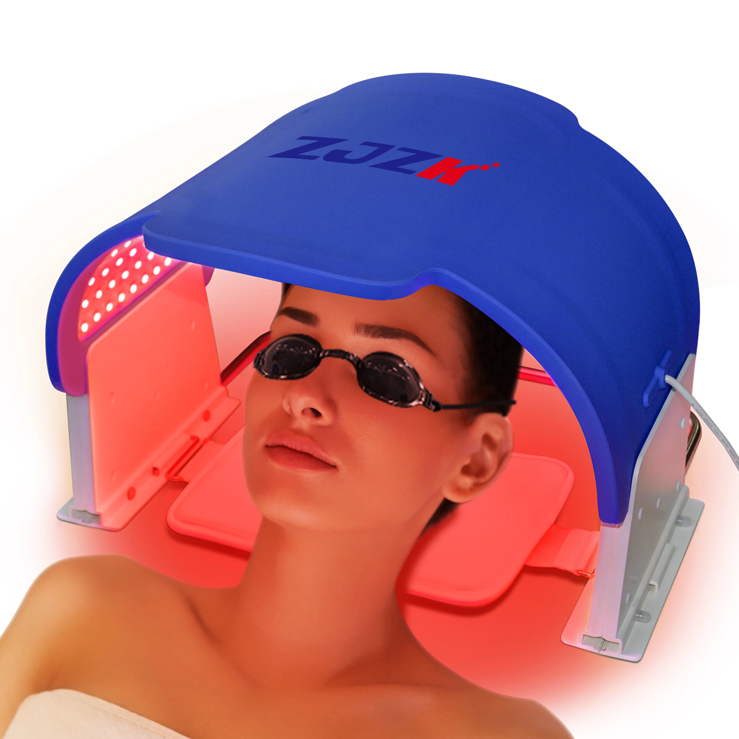 

ZJZK 660nmx330chips Red Infrared Light Therapy 850nmx330chips+940nmx330chips Led Facial Mask For Blemishes Actinic Keratosis