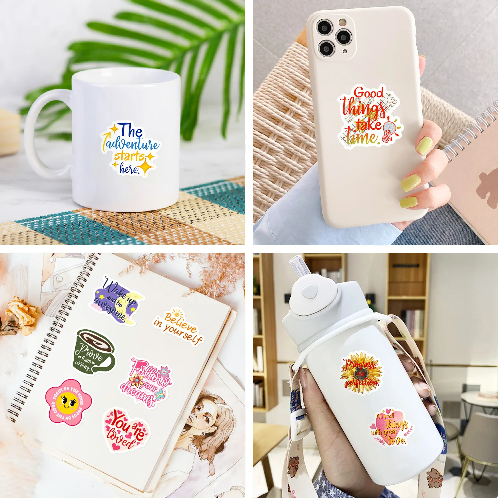 50Pcs Inspire Quote Stickers M - Phone Cases Quotes ulasan dan harga