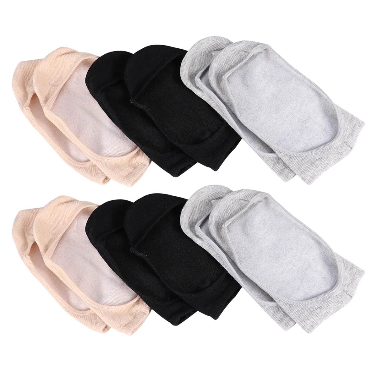 

6 пар невидимых силиконовых женских низких носков из бамбукового волокна, силиконовые носки-лодочки, спортивные носки с неглубоким носком, аксессуары