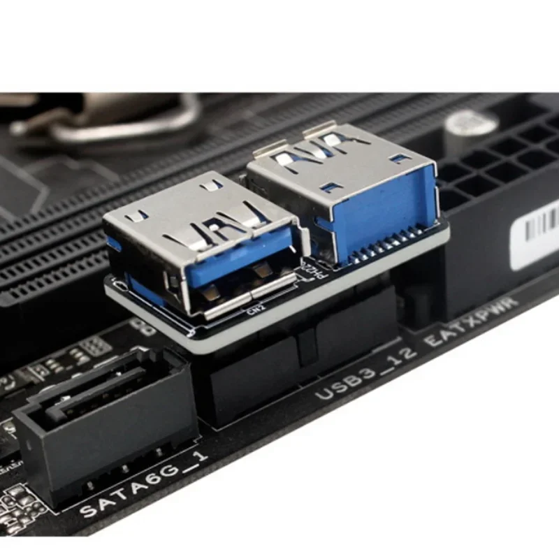 جديد أنثى اللوحة الأم محول USB 3.0 19 20 دبوس المقبس إلى المزدوج USB 3.0 الفاصل القدرة على المضادة للتدخل الاستقرار