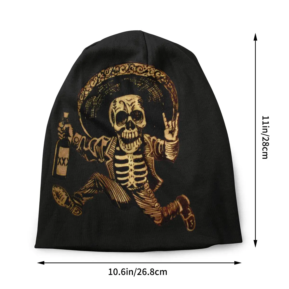 Day Of The Dead Caps Autumn Winter Outdoor Sugar Skull Skullies Beanies Hats Men Women Adult Warm Dual-use Bonnet Knitting Hats