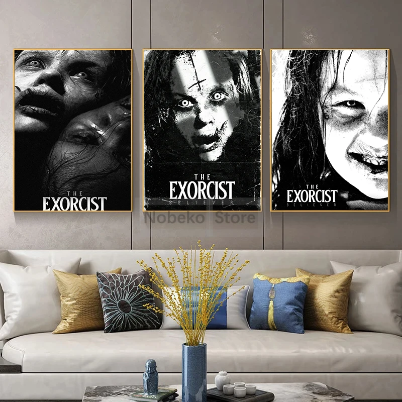 1973 Classic American Horror Movies The Exorcist Poster and Prints Canvas Painting Wall Art Pictures Home Room Decor