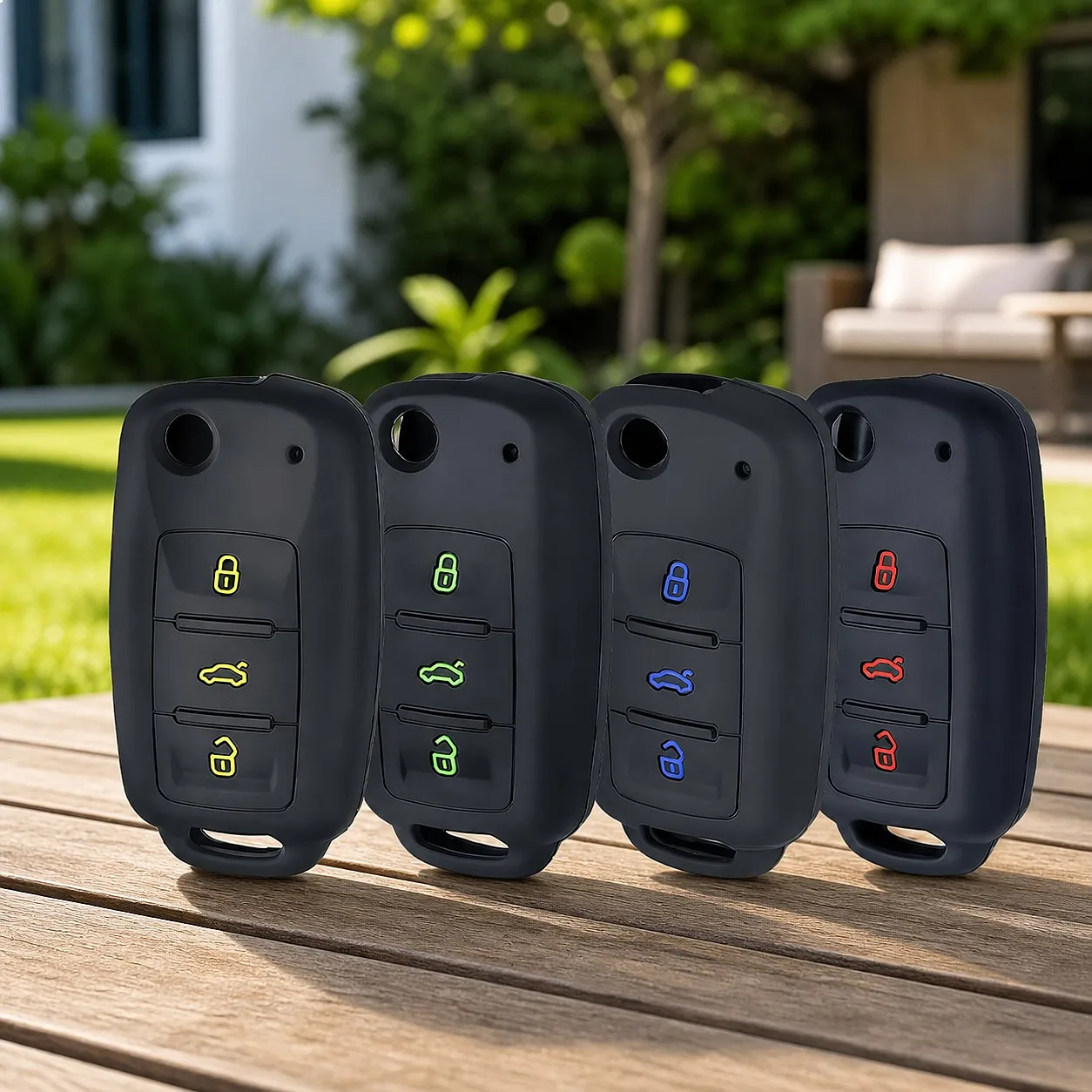 Silicone Car Key Fob Cover for Skoda Yeti Superb Rapid Octavia for SEAT Leon Ibiza VW Golf Jetta POLO