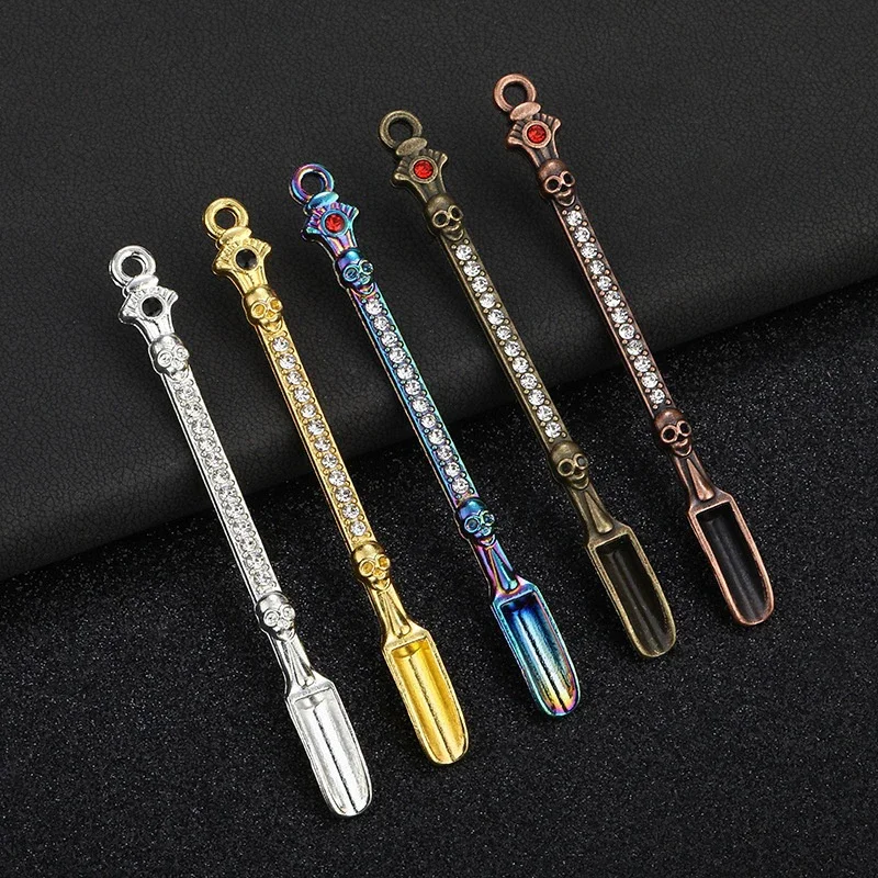 1Pcs Metal Small Spoon With Mini Shovel For Powder Medecine Measurement Cigarette Accessories Tool