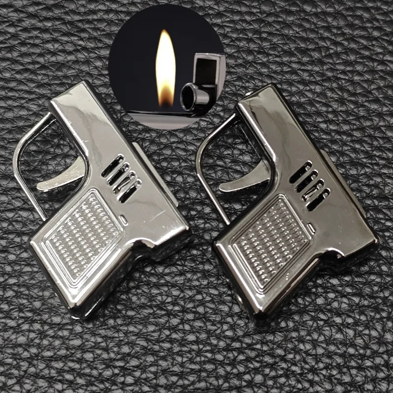 New Retro Mini Lighter Made of Zinc Alloy with One Click Ignition, Windproof and Open Flame Lighter Cigarette Accessories Gift