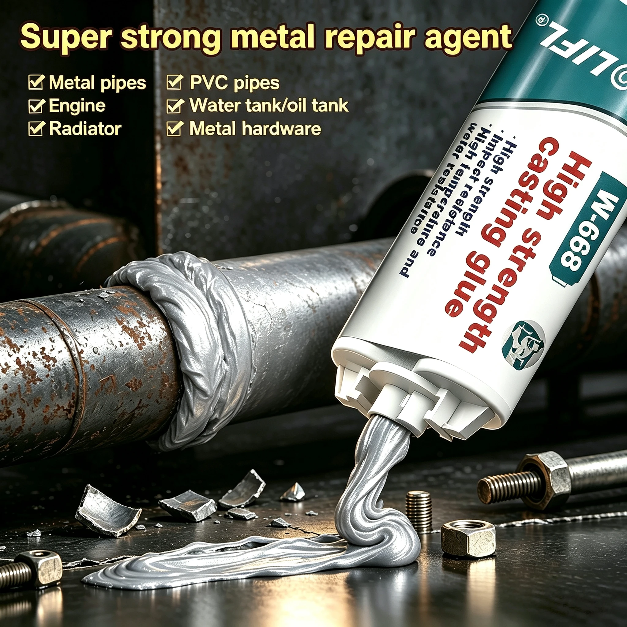 50ml Epoxy Resin Ab Glue, High-Strength Waterproof Instant Adhesive, Suitable for Repairing and Welding Wood, Plastic, and Metal, Industrial Repair Agent, Ab Glue Sealant.