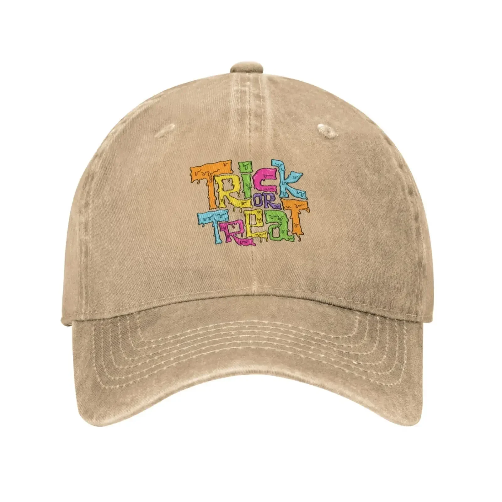 Trick Or Treat Baseball Cap for Men Women Hats Denim Trucker Caps Dad Hat