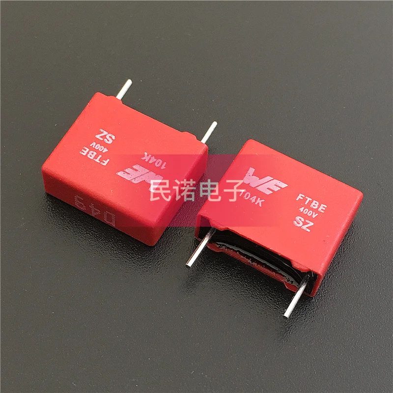 

100PCS/Safety regulation correction film capacitor 400V 0.1UF 400V 104 100NF pin pitch 10mm