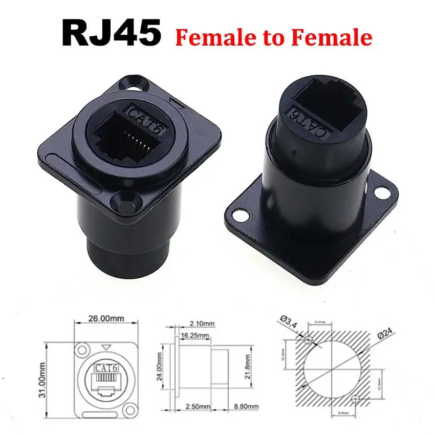 RJ45 USB 2.0 3.0 HDMI-2.0 Type-C Jack Metal D Type Module Connector Data Network Extension Transmission Network Interface Panel