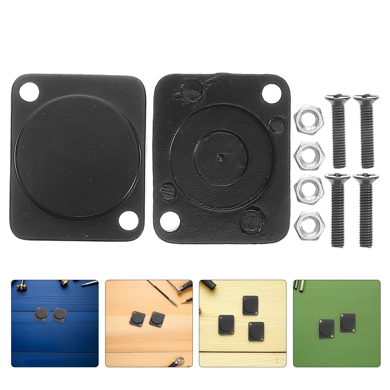 12Pcs Rack Mount Panel Blank Cover Metal Zinc Alloy Plate for Av Sound Equipment Audio Video Connector Panel Insert