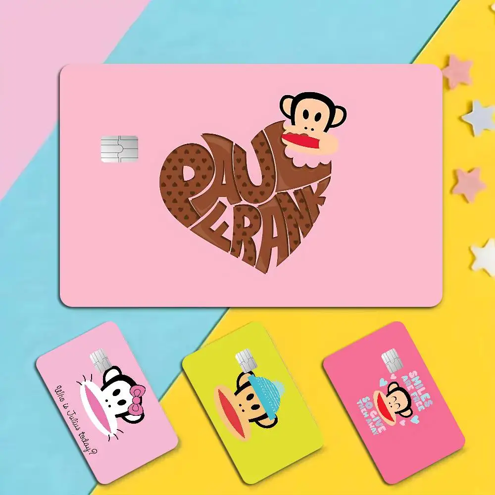 Logo P-Pauls F-Frank Credit Card Skin Stickers for VISA Bank Card Transportation Card Waterproof Sticker Anti-scratch Women Gift